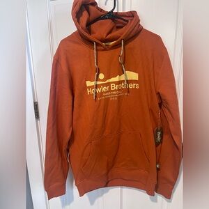Howler Brothers Rust Hoodie with Cream Accents